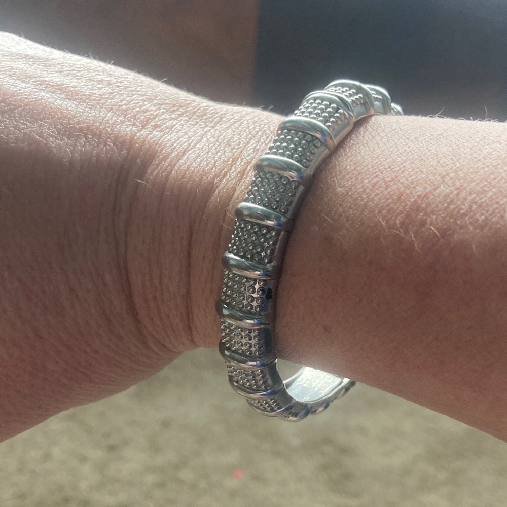 Silver Textured Bracelet